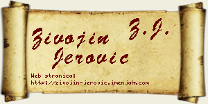 Živojin Jerović vizit kartica